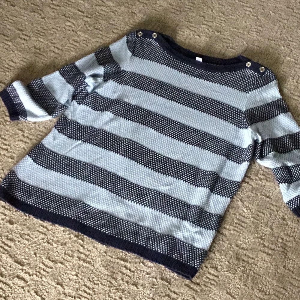 Croft&Barrow cotton sweater XL navy/lt blue